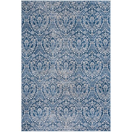 Safavieh 4 x 6 ft. Brentwood 860M Power Loomed Rectangle Area Rug Navy & Light Grey BNT860M-4